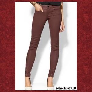 Habitual NWT Burgundy Eve Coated Skinny Jean Sz 27